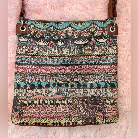 Sakroots Woman’s Hippie Chic Coated Canvas Multicolor Crossbody Bag - Picture 7 of 12